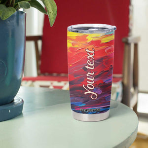 Personalized Wine Glass Tumbler Cup with Artistic Painting Style TS04 Print Your Wear