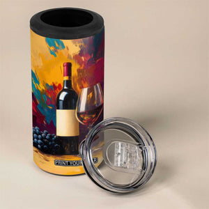 Personalized Wine Illustration 4 in 1 Can Cooler Tumbler with Artistic Detailing TS04 Print Your Wear