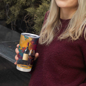 Personalized Wine Illustration Tumbler Cup with Artistic Detailing TS04 Print Your Wear