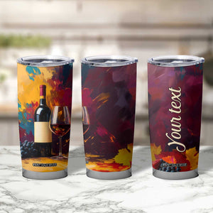Personalized Wine Illustration Tumbler Cup with Artistic Detailing TS04 Print Your Wear