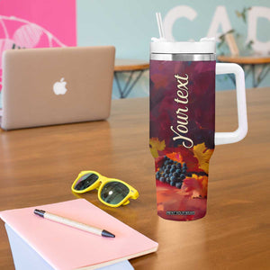 Personalized Wine Illustration Tumbler With Handle with Artistic Detailing TS04 Print Your Wear