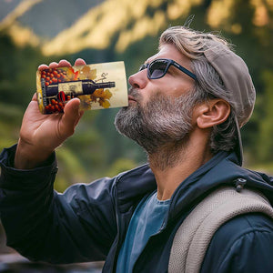 Personalized Wine Theme 4 in 1 Can Cooler Tumbler with Vintage Style Illustration TS04 Print Your Wear