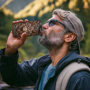 Personalized Wolf 4 in 1 Can Cooler Tumbler with Leather Carving Artistic Design TS04 Print Your Wear