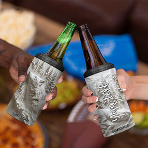 Personalized Wolf 4 in 1 Can Cooler Tumbler with Plaster Carving Artistic Style TS04 Print Your Wear