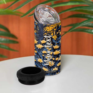 Personalized Wolf in Night Forest 4 in 1 Can Cooler Tumbler with Paper Quilling Style TS04 Print Your Wear
