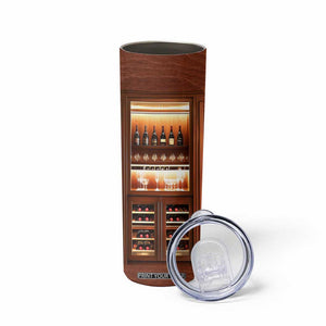 Personalized Wooden Wine Cabinet Skinny Tumbler with Rustic Vintage Look TS04 Print Your Wear