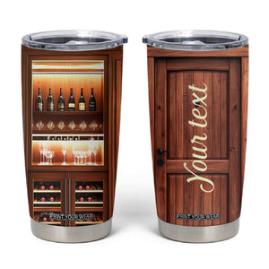 Personalized Wooden Wine Cabinet Tumbler Cup with Rustic Vintage Look TS04 Multicolor Print Your Wear
