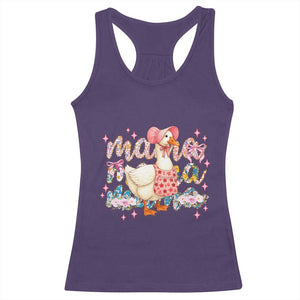 Pink Floral Mama Goose Racerback Tank Top Retro Botanical Mom Mothers Day TS02 Purple Print Your Wear