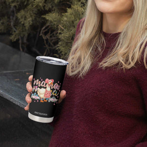 Pink Floral Mama Goose Tumbler Cup Retro Botanical Mom Mothers Day TS02 Print Your Wear