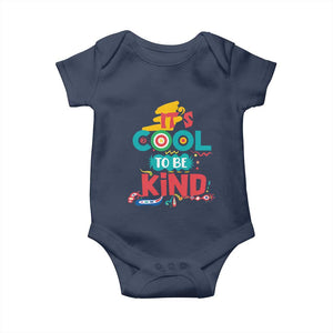 Pink Shirt Day Baby Onesie It's Cool To Be Kind Anti Bullying Choose Kindness TS02 Navy Print Your Wear