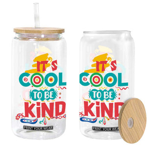 Pink Shirt Day Glass Can It's Cool To Be Kind Anti Bullying Choose Kindness TS02 Black Print Your Wear