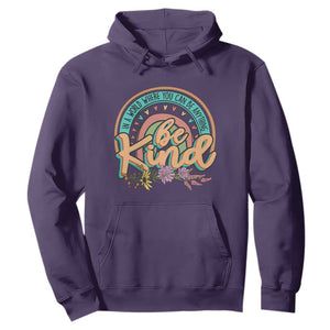 Pink Shirt Day Hoodie In A World Where You Can Be Anything Be Kind Rainbow Choose Kindness TS02 Purple Print Your Wear