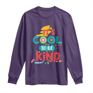 Pink Shirt Day Long Sleeve Shirt It's Cool To Be Kind Anti Bullying Choose Kindness TS02 Purple Print Your Wear