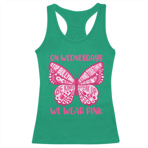 Pink Shirt Day Racerback Tank Top On Wednesdays We Wear Pink Anti Bullying Butterfly TS02 Irish Green Print Your Wear