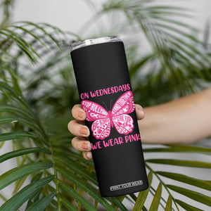 Pink Shirt Day Skinny Tumbler On Wednesdays We Wear Pink Anti Bullying Butterfly TS02 Print Your Wear