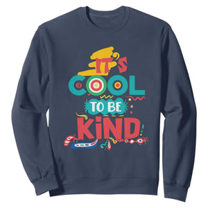 Pink Shirt Day Sweatshirt It's Cool To Be Kind Anti Bullying Choose Kindness TS02 Navy Print Your Wear