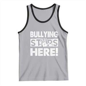 Pink Shirt Day Tank Top Bullying Stops Here Stand Up To Bullies TS02 Athletic Heather Black Print Your Wear