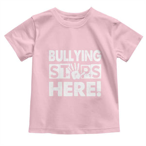 Pink Shirt Day Toddler T Shirt Bullying Stops Here Stand Up To Bullies TS02 Light Pink Print Your Wear