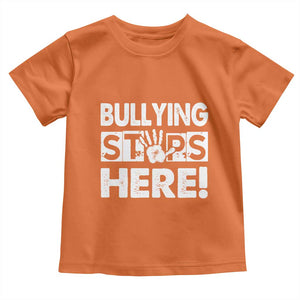 Pink Shirt Day Toddler T Shirt Bullying Stops Here Stand Up To Bullies TS02 Orange Print Your Wear
