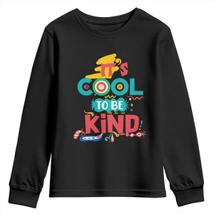 Pink Shirt Day Youth Sweatshirt It's Cool To Be Kind Anti Bullying Choose Kindness TS02 Black Print Your Wear