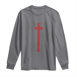 Pope Leo XIV Long Sleeve Shirt First American Pope Catholic Religious Cross TS11 Charcoal Print Your Wear