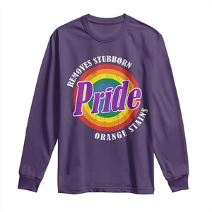 Pride Removes Stubborn Orange Stains Long Sleeve Shirt Pride Month LGBTQ TS10 Purple Print Your Wear
