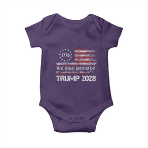 Pro Trump 2028 Baby Onesie America US Flag Retro Vintage TS10 Purple Print Your Wear