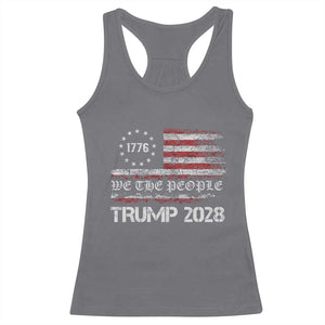Pro Trump 2028 Racerback Tank Top America US Flag Retro Vintage TS10 Charcoal Print Your Wear