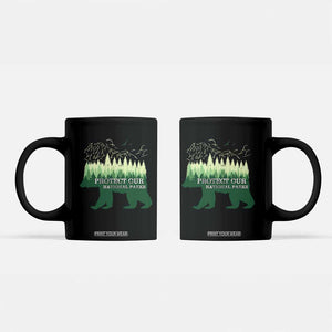Protect Our Parks National Park Coffee Mug Bear Hiking Nature TS02 Black Print Your Wear