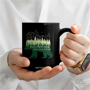 Protect Our Parks National Park Coffee Mug Bear Hiking Nature TS02 Print Your Wear
