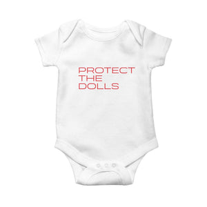 Protect The Dolls Baby Onesie Pride Month TS10 White Print Your Wear
