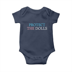 Protect The Dolls Baby Onesie Trans Women Pride Month TS11 Navy Print Your Wear