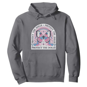 Protect The Dolls Hoodie Trans Women Pride Month Butterfly TS11 Charcoal Print Your Wear