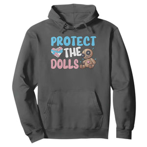 Protect The Dolls Hoodie Transgender Trans Pride TS10 Dark Heather Print Your Wear