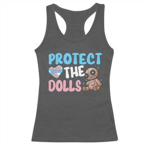 Protect The Dolls Racerback Tank Top Transgender Trans Pride TS10 Dark Heather Print Your Wear
