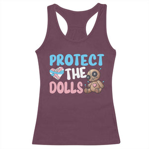 Protect The Dolls Racerback Tank Top Transgender Trans Pride TS10 Maroon Print Your Wear