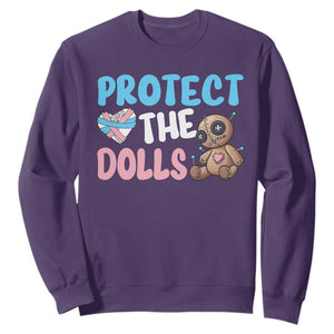 Protect The Dolls Sweatshirt Transgender Trans Pride TS10 Purple Print Your Wear