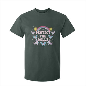 Protect The Dolls T Shirt For Kid Trans Women Pride Month Retro Groove Butterfly TS11 Dark Forest Green Print Your Wear