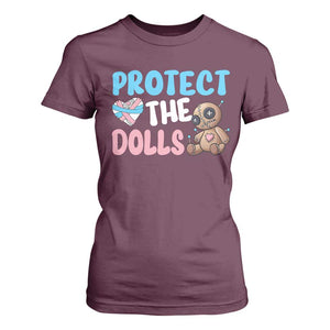Protect The Dolls T Shirt For Women Transgender Trans Pride TS10 Maroon Print Your Wear
