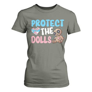 Protect The Dolls T Shirt For Women Transgender Trans Pride TS10 Military Green Print Your Wear