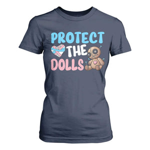Protect The Dolls T Shirt For Women Transgender Trans Pride TS10 Navy Print Your Wear
