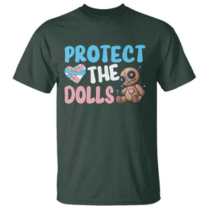 Protect The Dolls T Shirt Transgender Trans Pride TS10 Dark Forest Green Print Your Wear