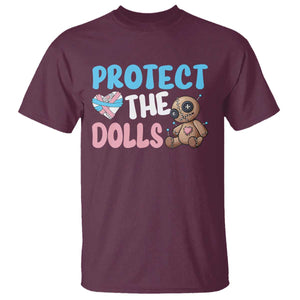 Protect The Dolls T Shirt Transgender Trans Pride TS10 Maroon Print Your Wear