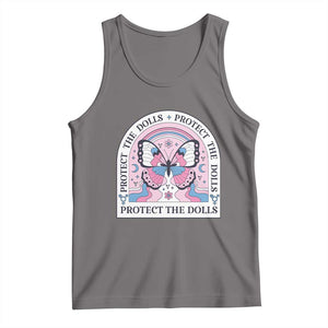 Protect The Dolls Tank Top Trans Women Pride Month Butterfly TS11 Deep Heather Print Your Wear