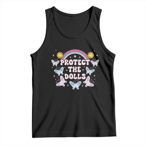 Protect The Dolls Tank Top Trans Women Pride Month Retro Groove Butterfly TS11 Black Print Your Wear