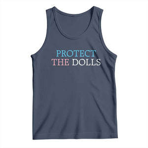 Protect The Dolls Tank Top Trans Women Pride Month TS11 Navy Print Your Wear