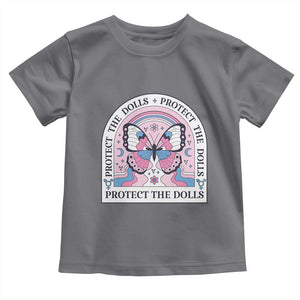 Protect The Dolls Toddler T Shirt Trans Women Pride Month Butterfly TS11 Charcoal Print Your Wear