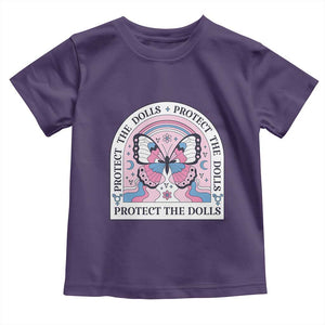 Protect The Dolls Toddler T Shirt Trans Women Pride Month Butterfly TS11 Purple Print Your Wear