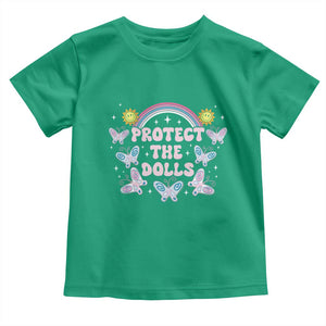 Protect The Dolls Toddler T Shirt Trans Women Pride Month Retro Groove Butterfly TS11 Irish Green Print Your Wear