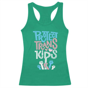Protect Trans Kids Racerback Tank Top Transgender Pride Social Justice TS10 Irish Green Print Your Wear